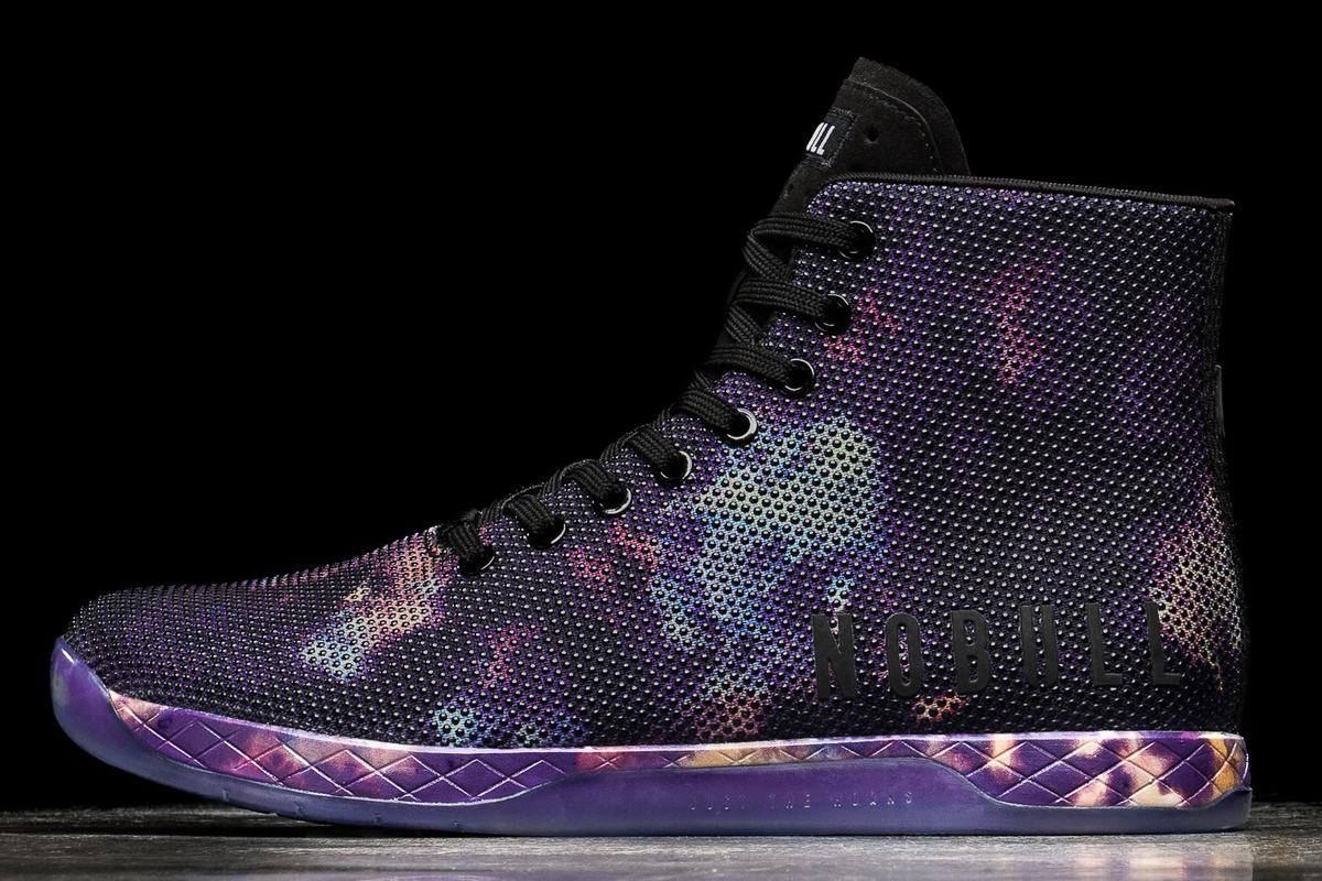 Nobull Superfabric High-Top Tie-Dye Men\'s Trainers Purple Black | Australia (DV1042)